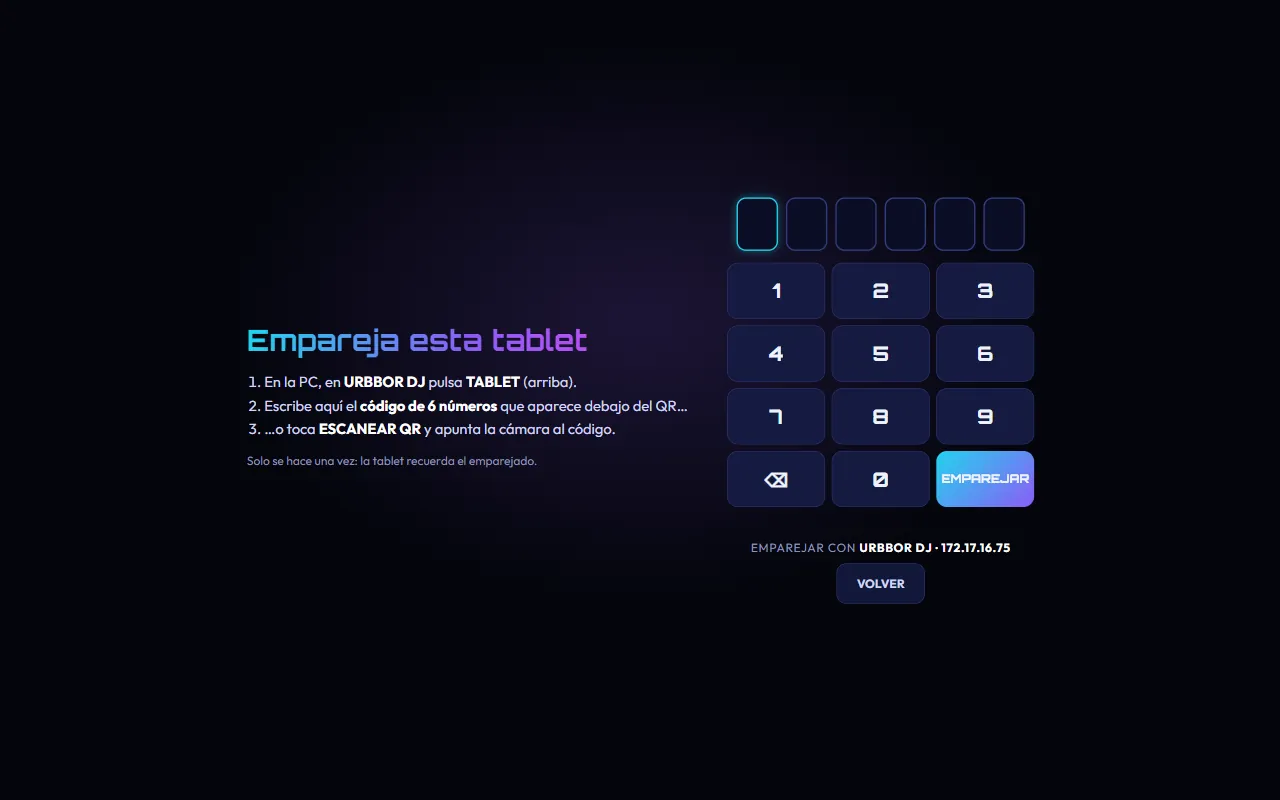 Emparejamiento con el código de 6 números